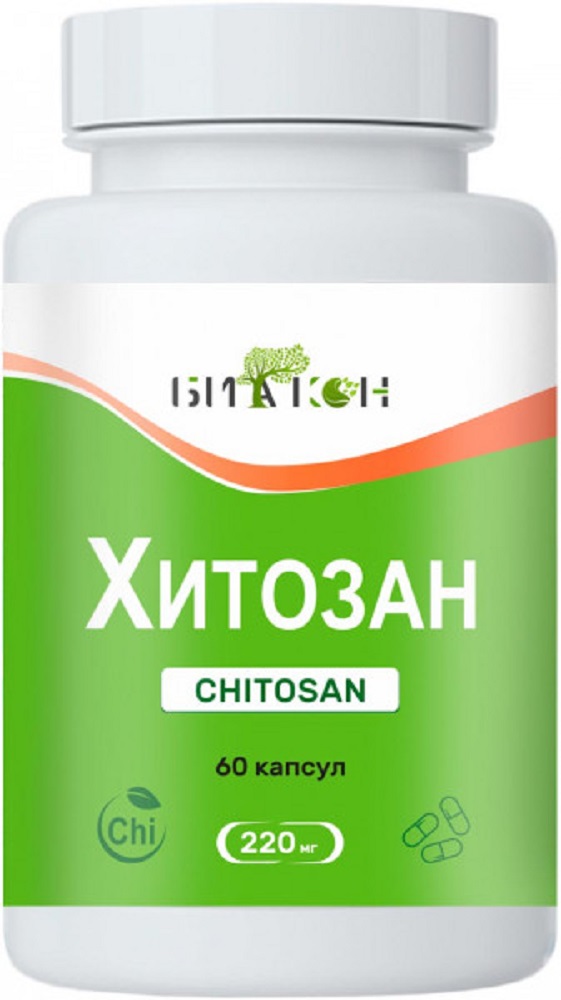 БАД БИАКОН Хитозан полисахарид со свойствами очищения 60 капсул - фото 1