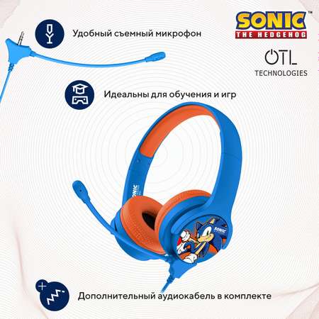 Наушники проводные OTL Technologies с микрофоном детские Sonic the Hedgehog