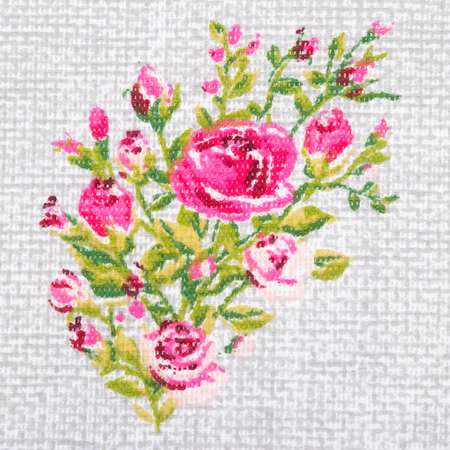 Набор полотенец кухонных Доляна Roses on linen 35*60см 3шт Белый 9149327