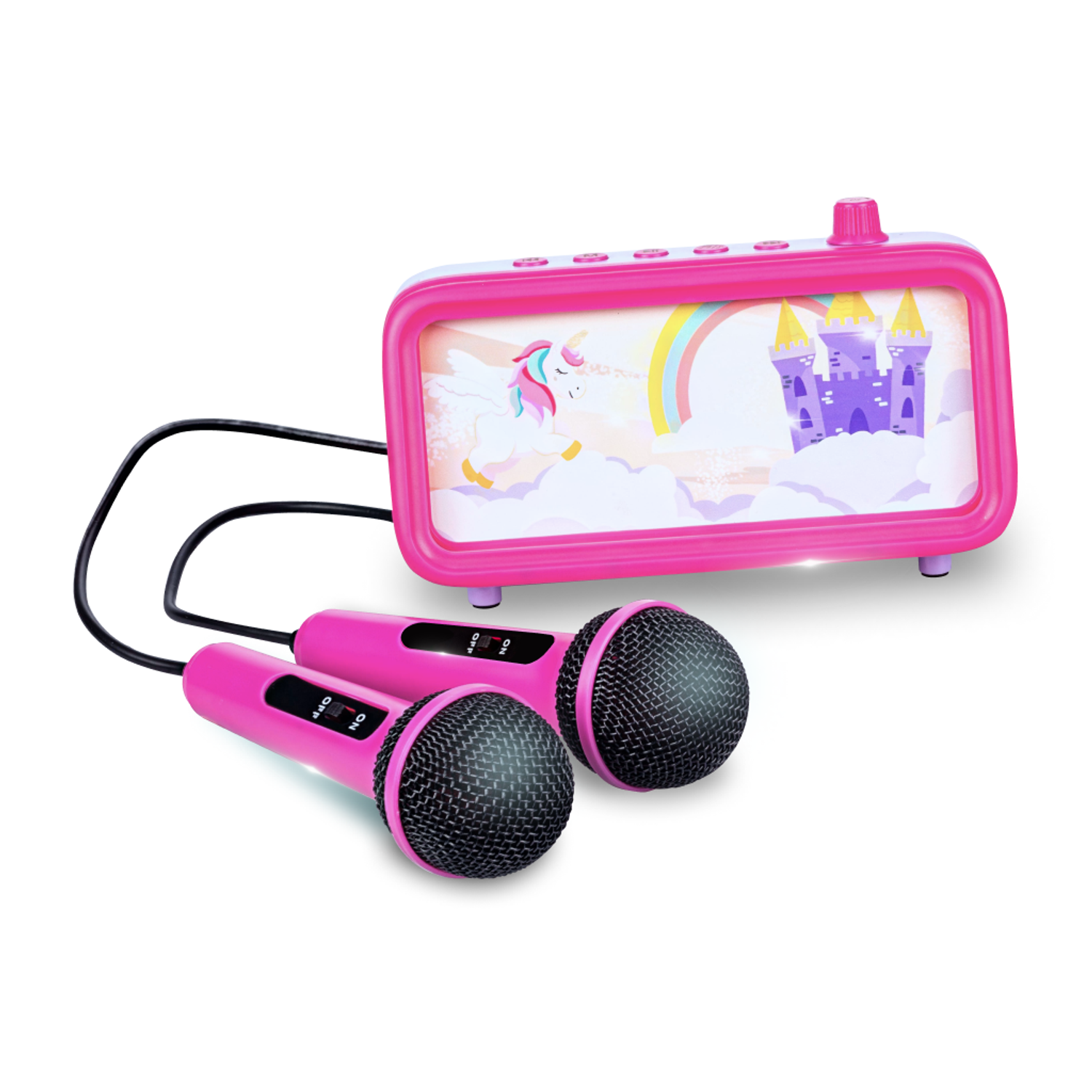 Караоке-пенал для детей Solmax с микрофоном и колонкой Bluetooth розовый - фото 7