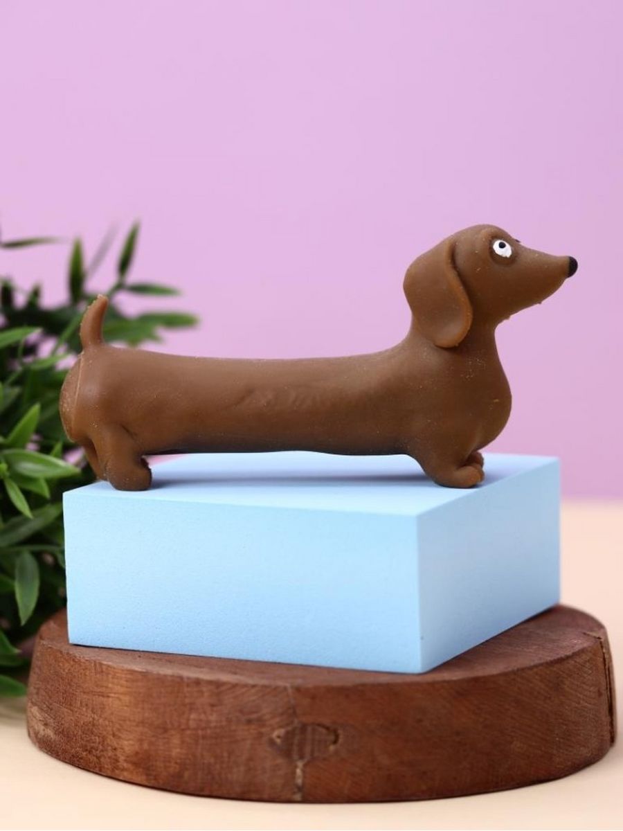 Мялка-антистресс iLikeGift Stretchy dachshund brown - фото 2