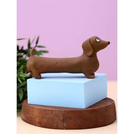 Мялка-антистресс iLikeGift Stretchy dachshund brown