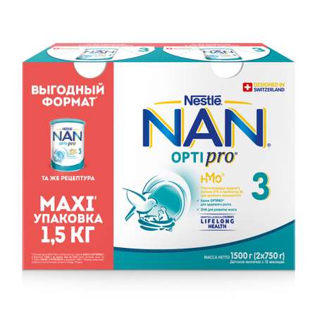 Молочко NAN 3 Optipro 1500г с 12месяцев