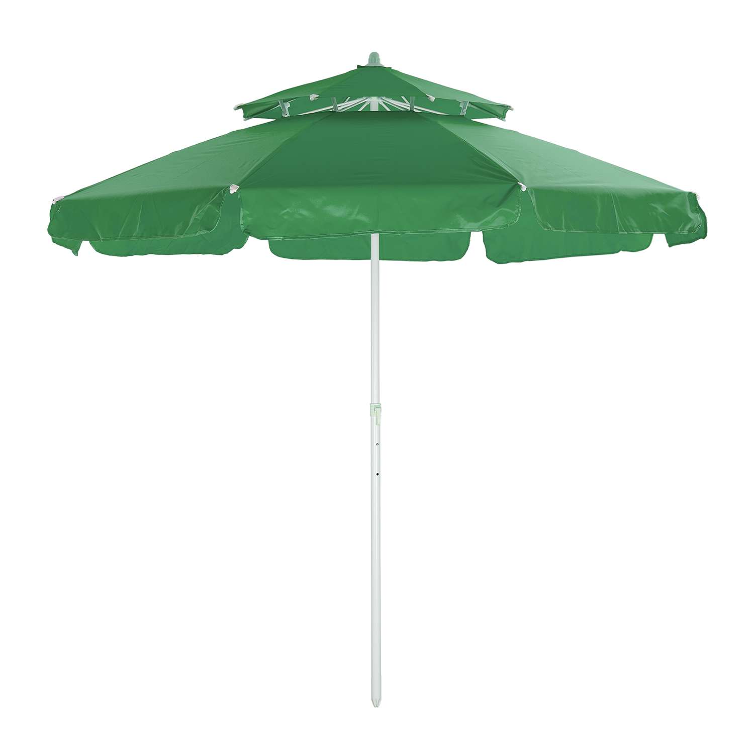 Зонт пляжный BABY STYLE большой с двойным клапаном 2.7 м зеленый - фото 3