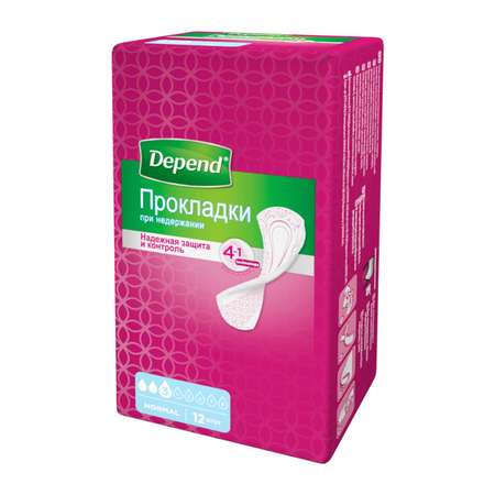 Прокладки урологические Depend normal 12шт