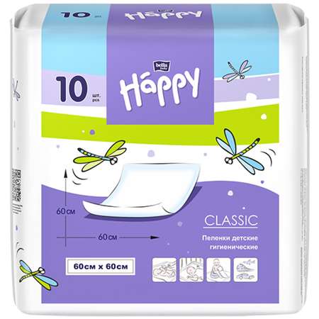 Пеленки Bella baby Happy classic 60x60 10 шт