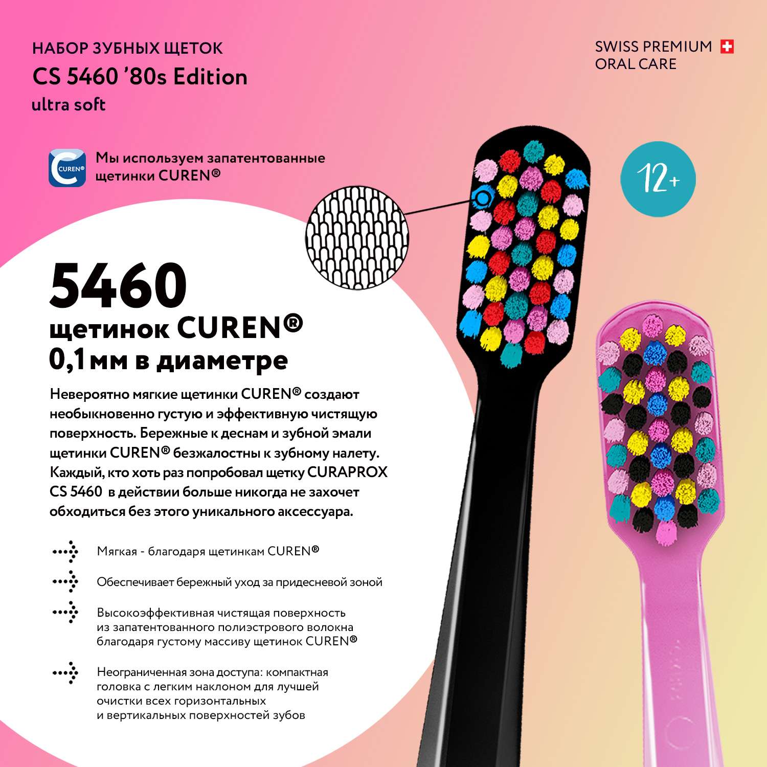 Набор зубных щеток Curaprox ultrasoft Duo 80`s Edition 2022 - фото 6