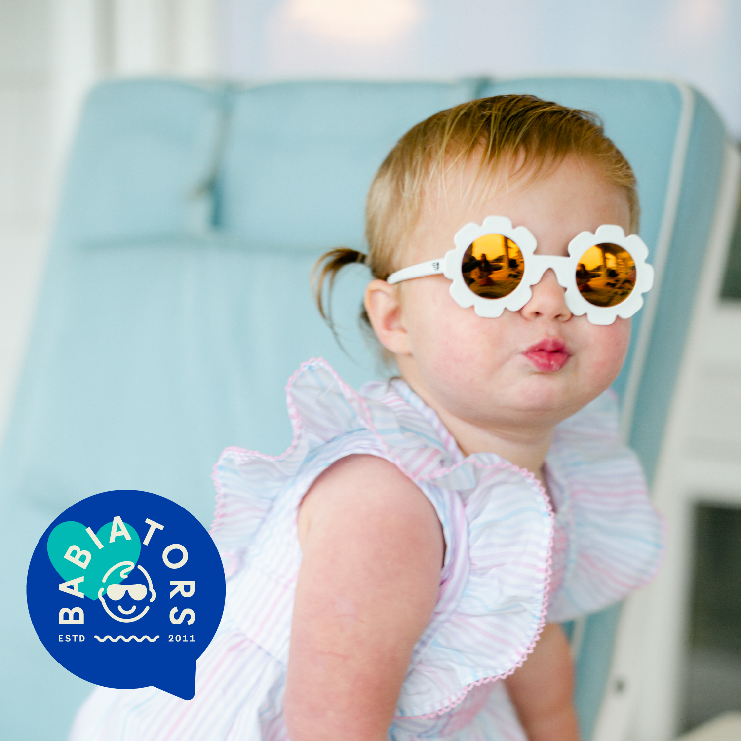 Детские солнцезащитные очки Babiators Flower Ромашка 0-2 года - фото 7