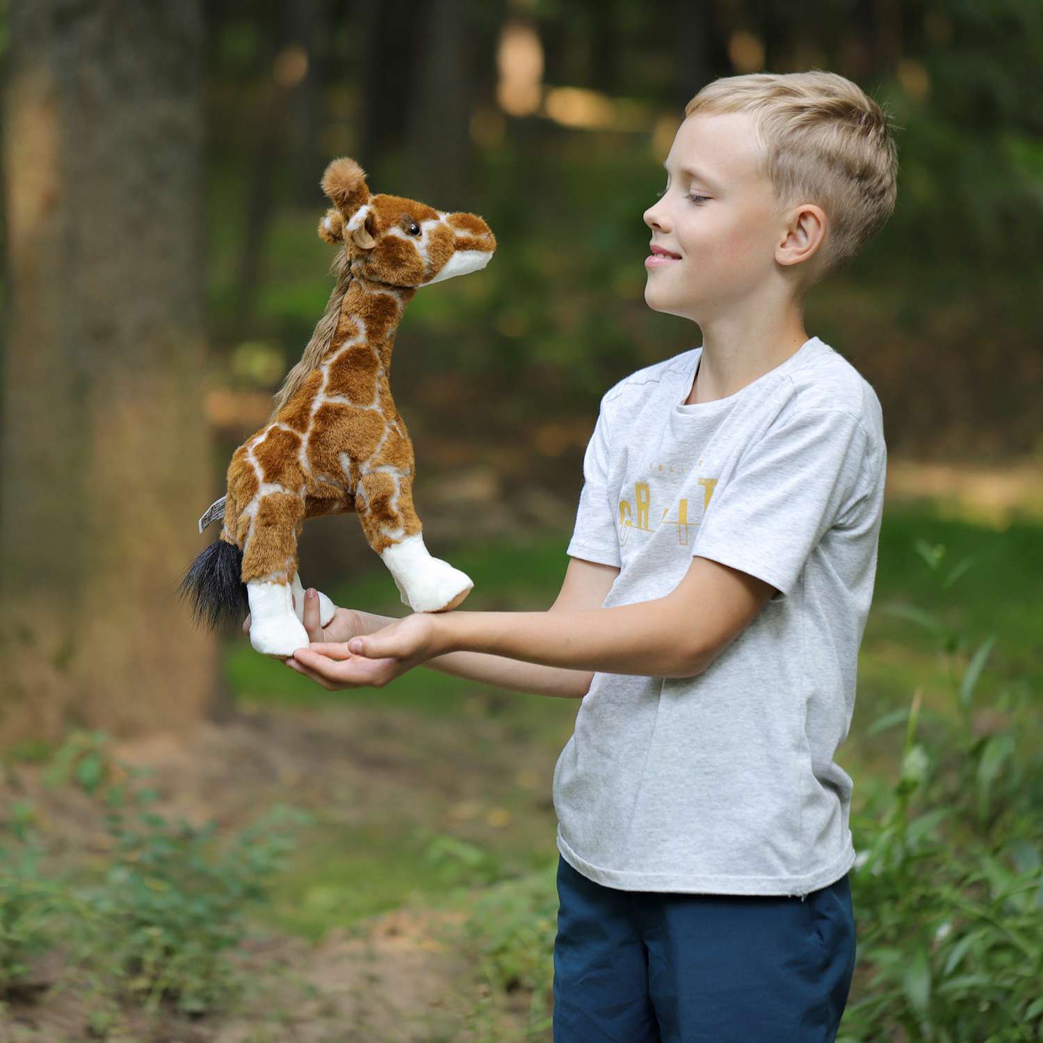 Реалистичная мягкая игрушка Hansa Жираф сетчатый 38 см - фото 6