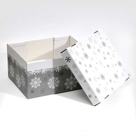 Складная коробка Дарите Счастье «Let it snow». 31.2×25.6×16.1 см