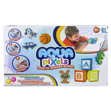 Набор для творчества 1TOY Аквамозаика Aqua pixels Веселые животные брелоки в коробке
