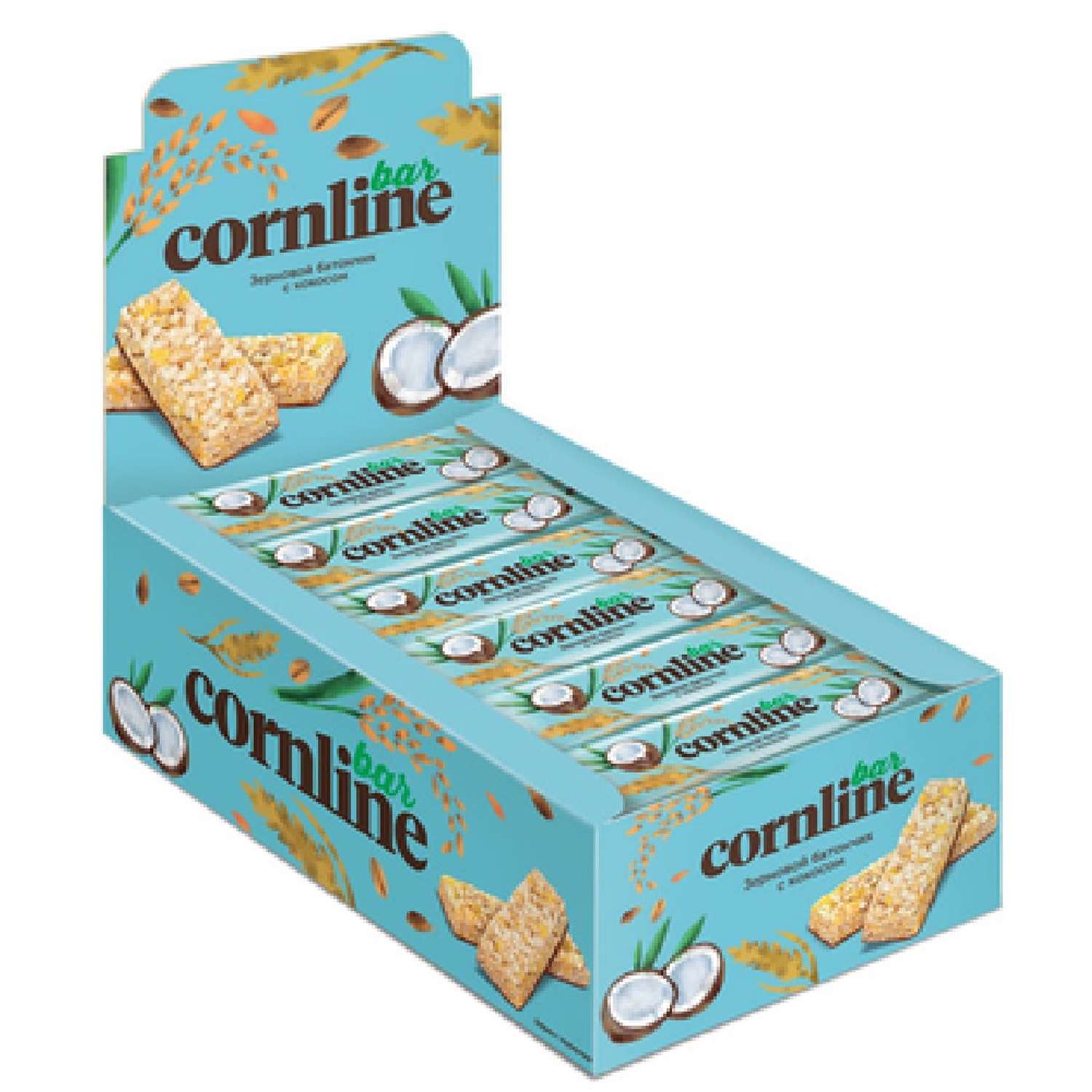 «Cornline», зерновой батончик с кокосом, 30 г