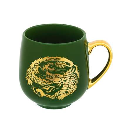 Кружка Elan Gallery 530 мл Золотой дракон на зеленом