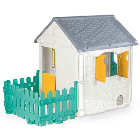 Домик игровой Dolu My 1st House с забором, бирюзовый