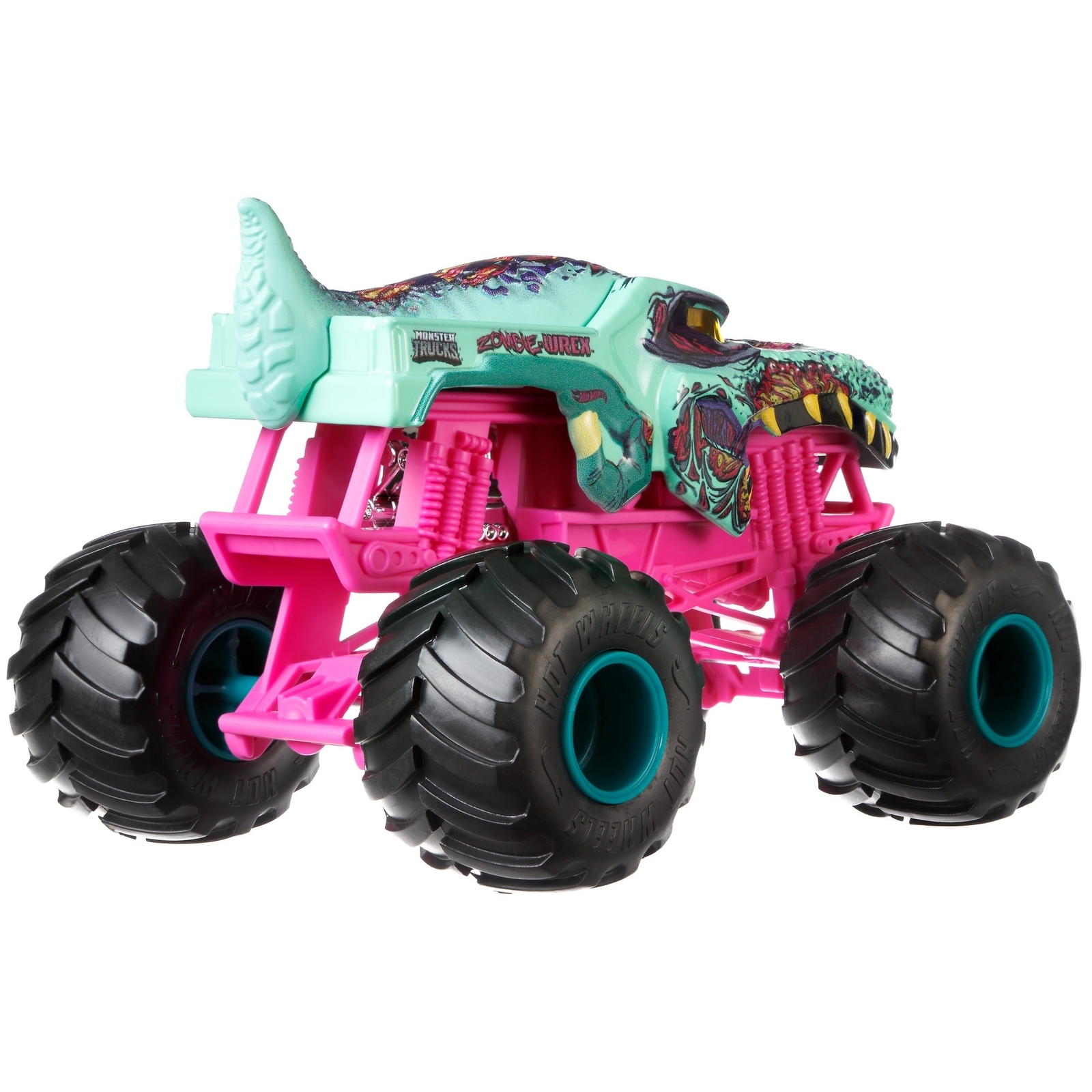 Автомобиль Hot Wheels Monster Tracks Зомби Рекс 1:24 FYJ83 - фото 4