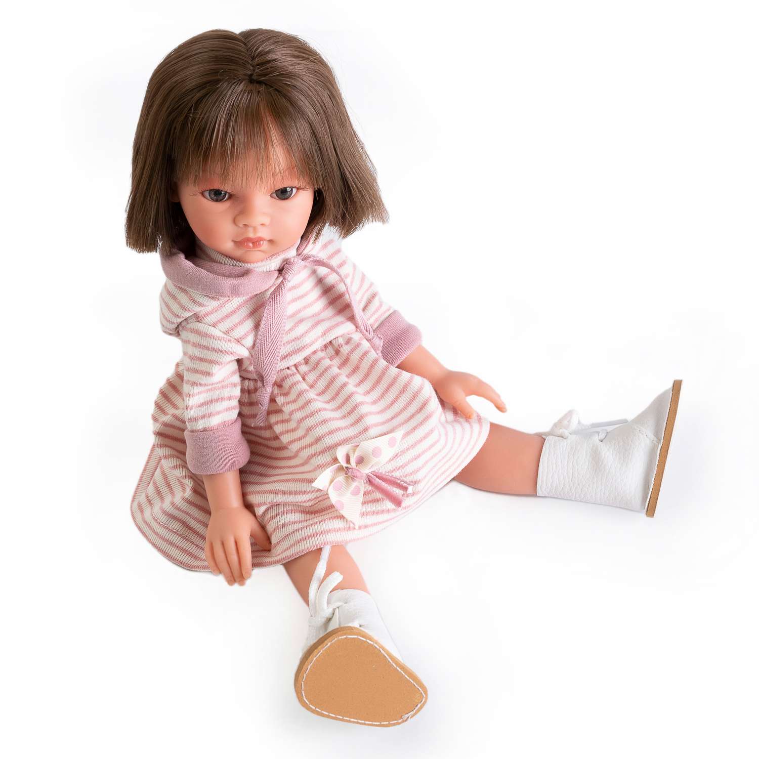 Кукла девочка Antonio Juan Реборн Ноа в платье в полоску 33 см виниловая 25299 - фото 18