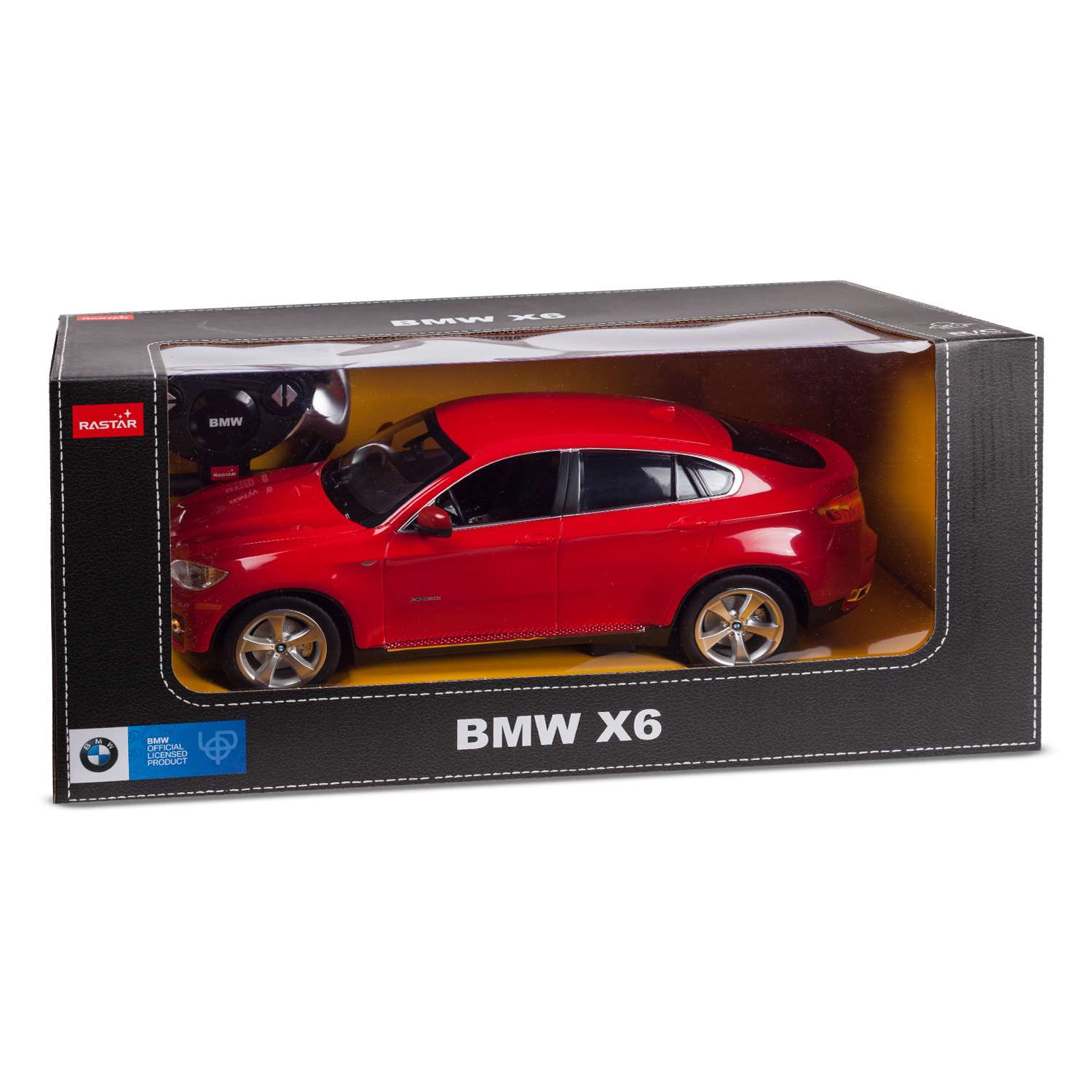 Машинка радиоуправляемая Rastar BMW X6 1:14 красная - фото 3