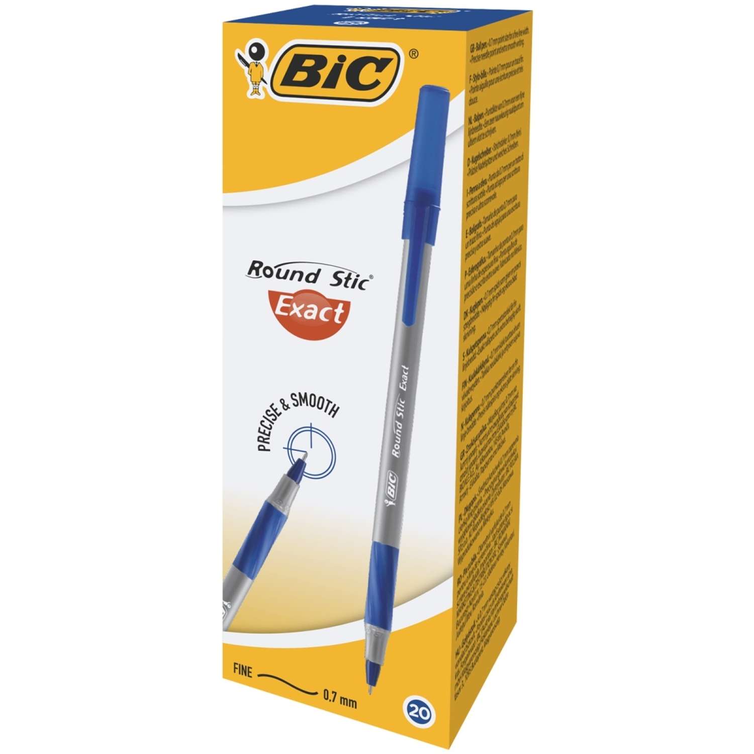 Ручка шариковая BIC Round Stic Exact синий 20 шт - фото 1