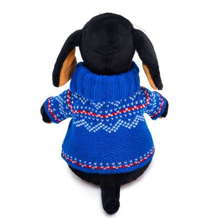 Мягкая игрушка BUDI BASA Ваксон в свитере со снеговиком 29 см Vaks29-052