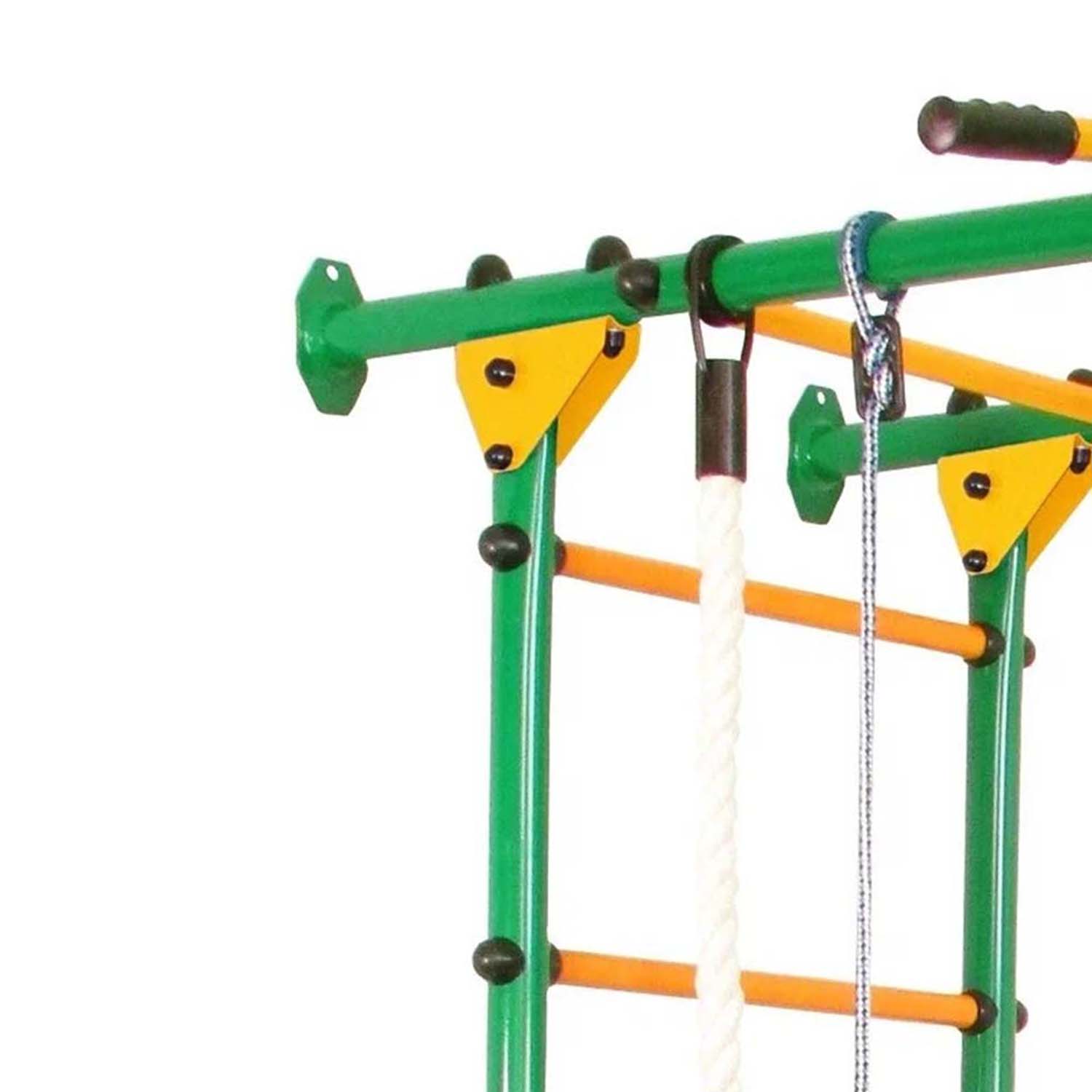 Детский спортивный комплекс Юный Атлет модель «Пристенный-Лайт» зеленый с массажными ступенями ТК90240 - фото 5
