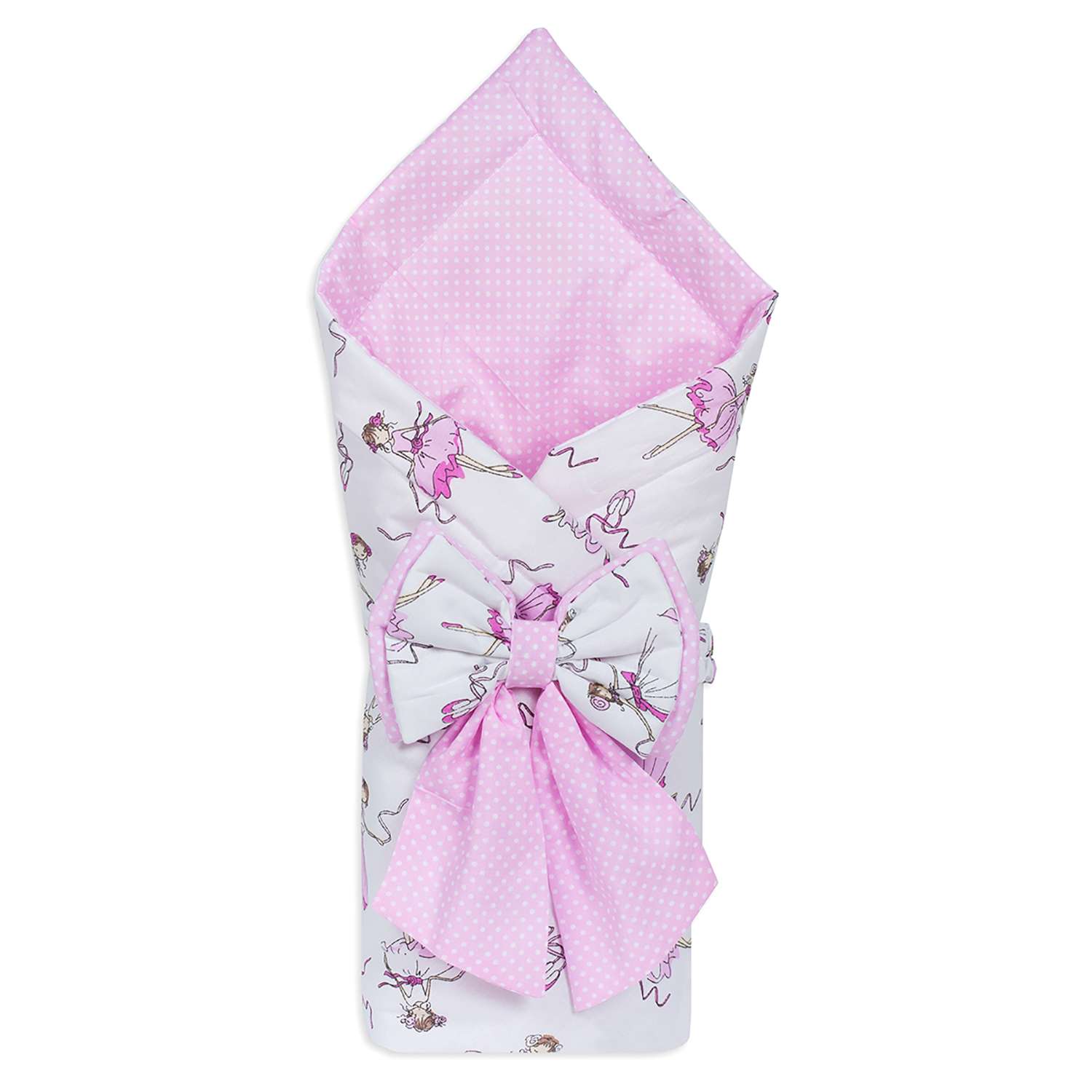 Конверт-одеяло Чудо-чадо для новорожденного на выписку Времена года балерины/розовый - фото 1