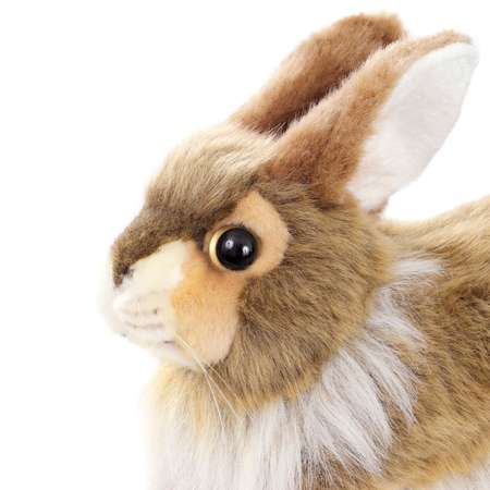 Реалистичная мягкая игрушка HANSA Кролик коричневый 23 см