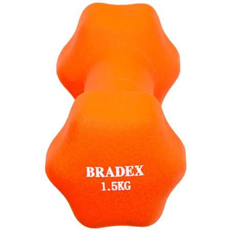 Гантель неопреновая BRADEX 1 кг 500 г оранжевая