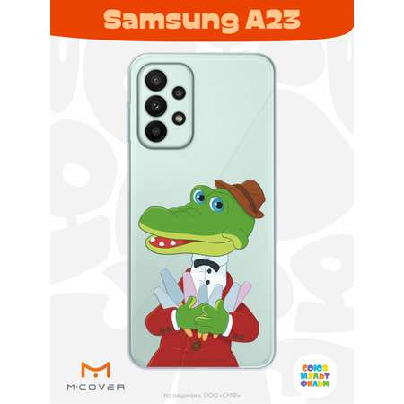 Силиконовый чехол Mcover для смартфона Samsung A23 Союзмультфильм Гена и эскимо