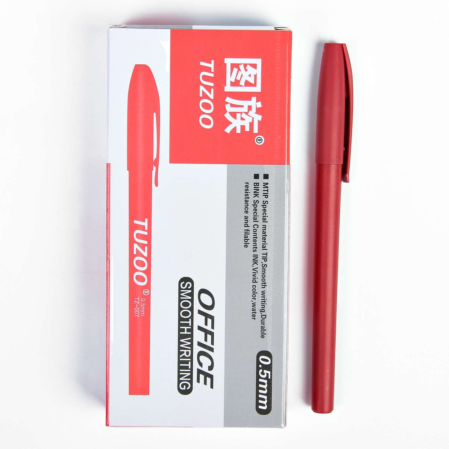 Ручка Sima-Land гелевая 0.5 мм красная корпус матовый - фото 1