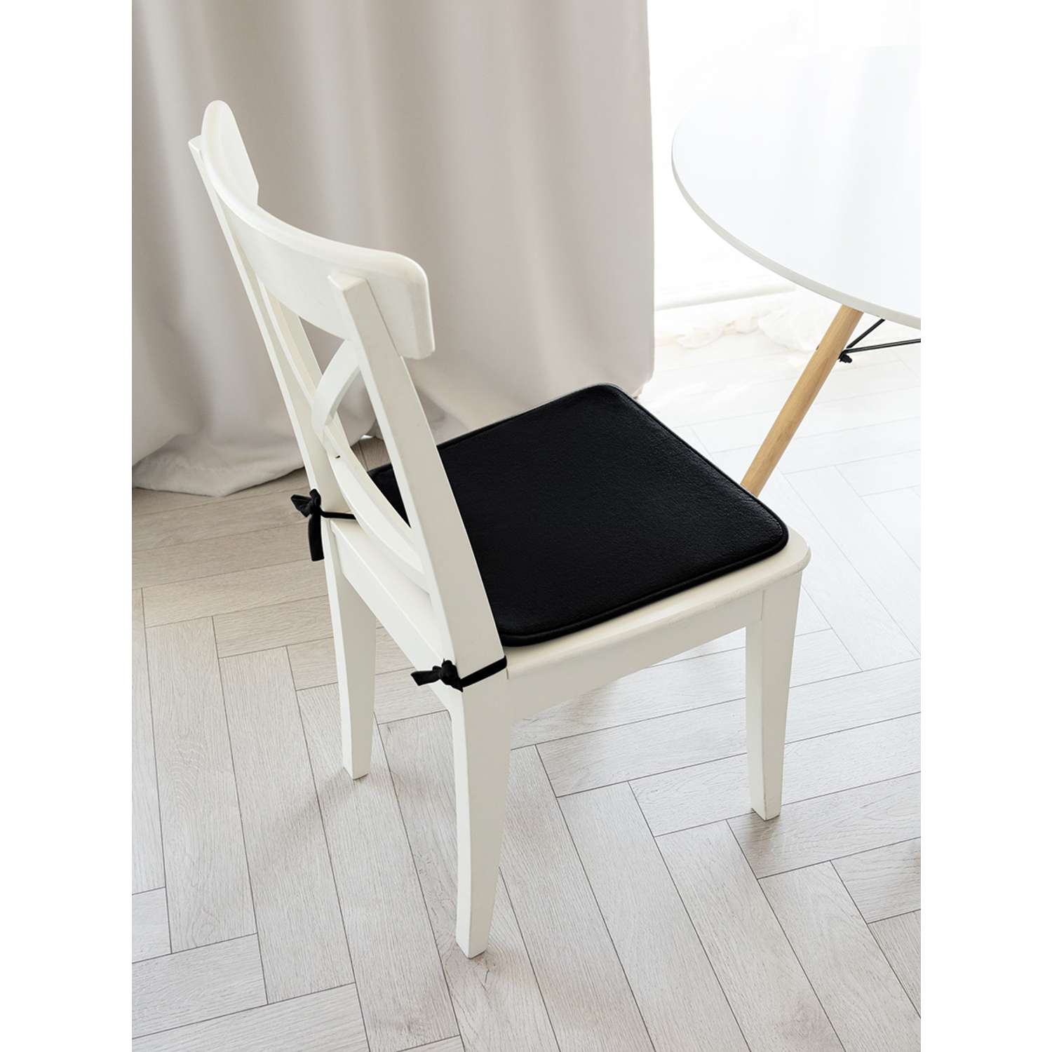 Подушка на стул DeNASTIA с эффектом памяти 40x35x38 см чёрный P111170 - фото 1