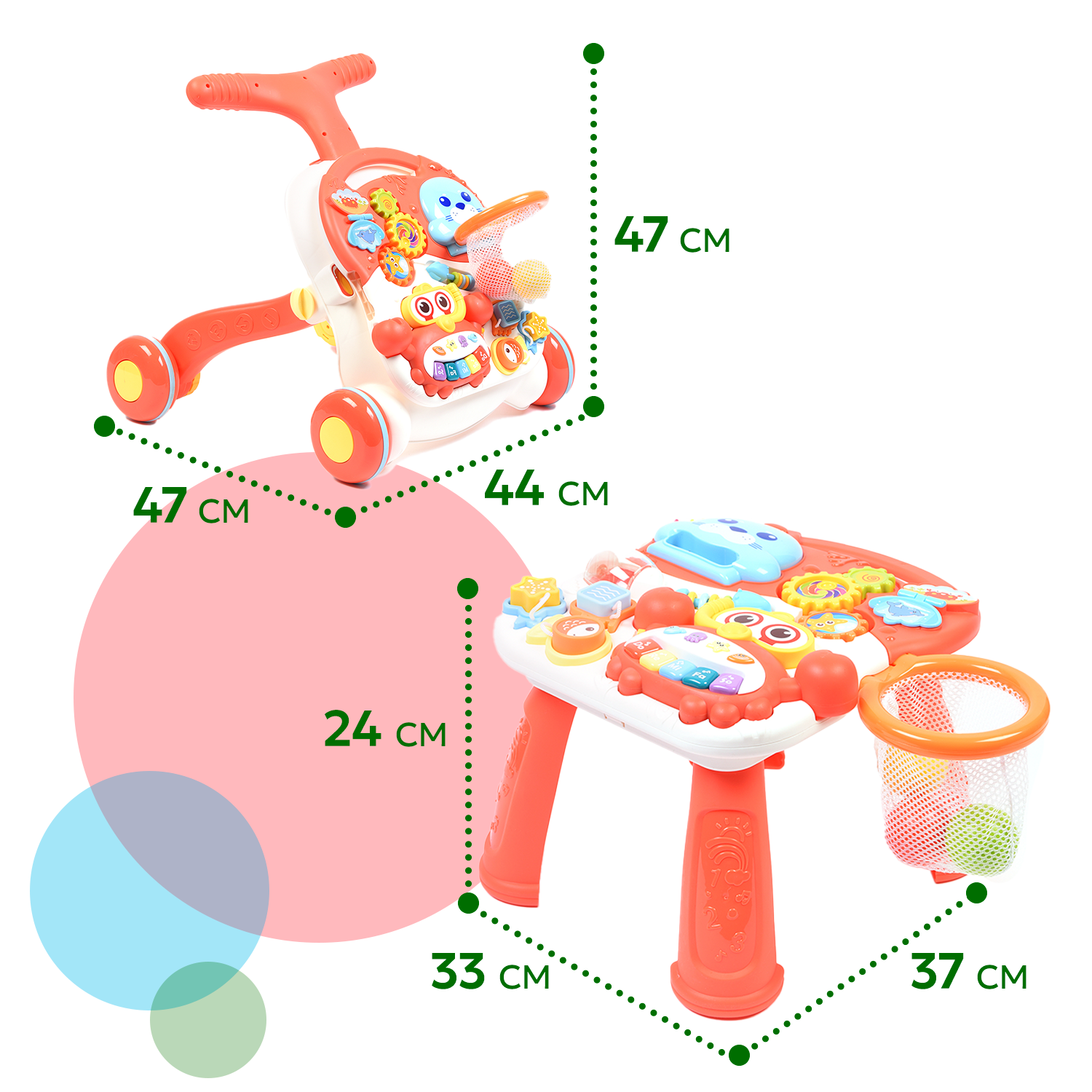 Игрушка BabyGo 2в1 Ходунки+Столик YS0301465 - фото 6