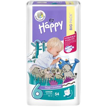 Подгузники Bella baby Happy Junior Extra 6 16+кг 54шт