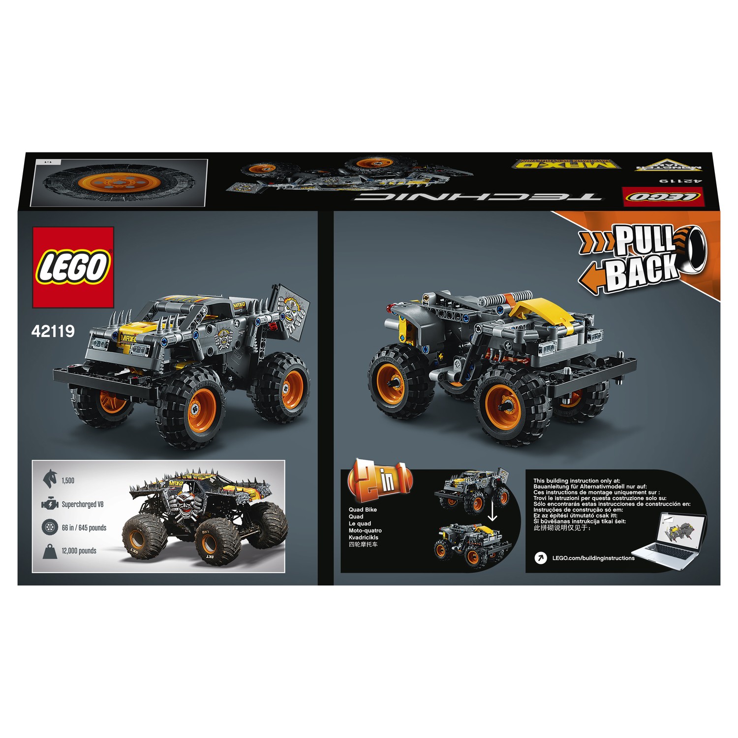 Конструктор LEGO Technic Monster Jam Max-D 42119 - фото 3