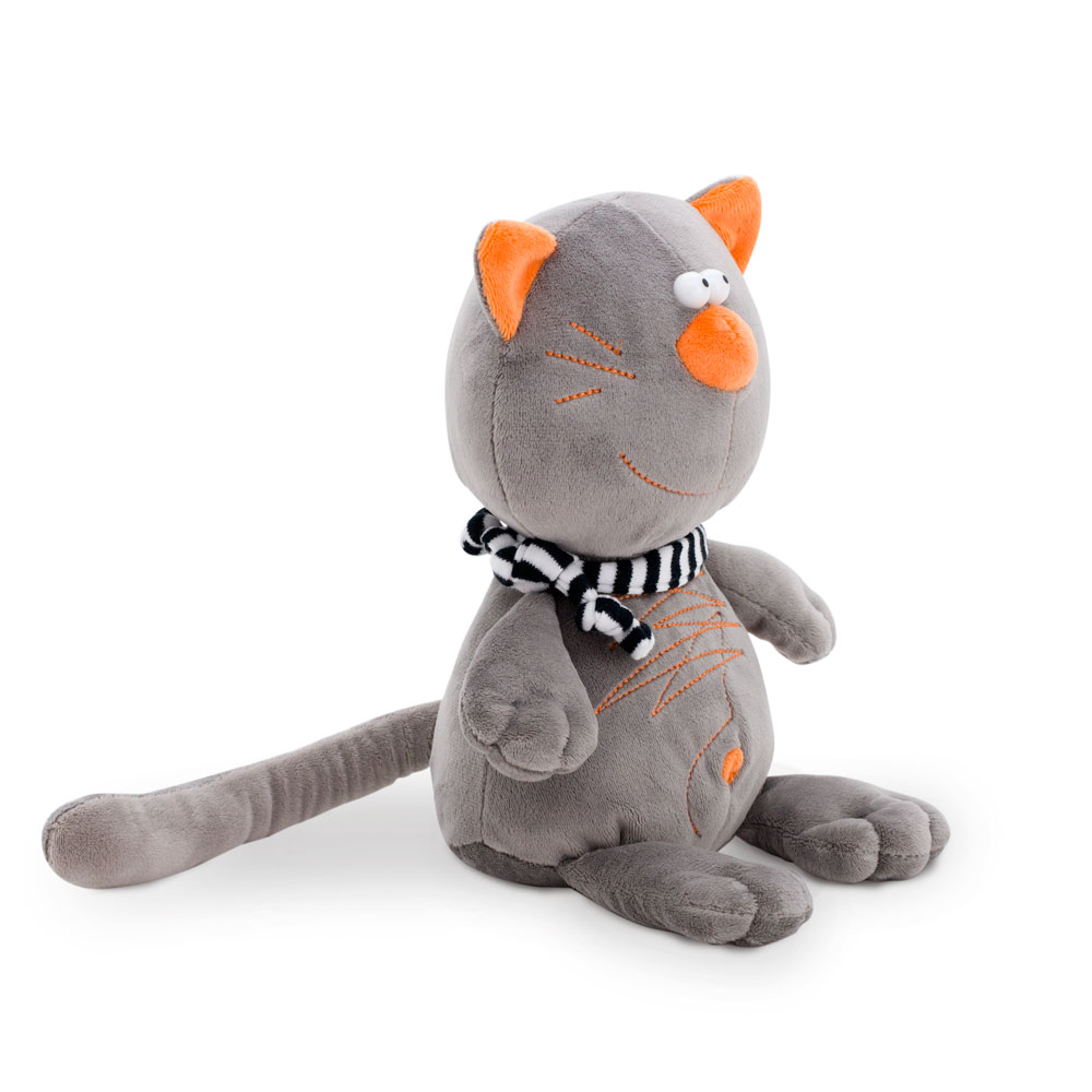 Мягкая игрушка Orange Toys Кот Батон 20 см серый - фото 2
