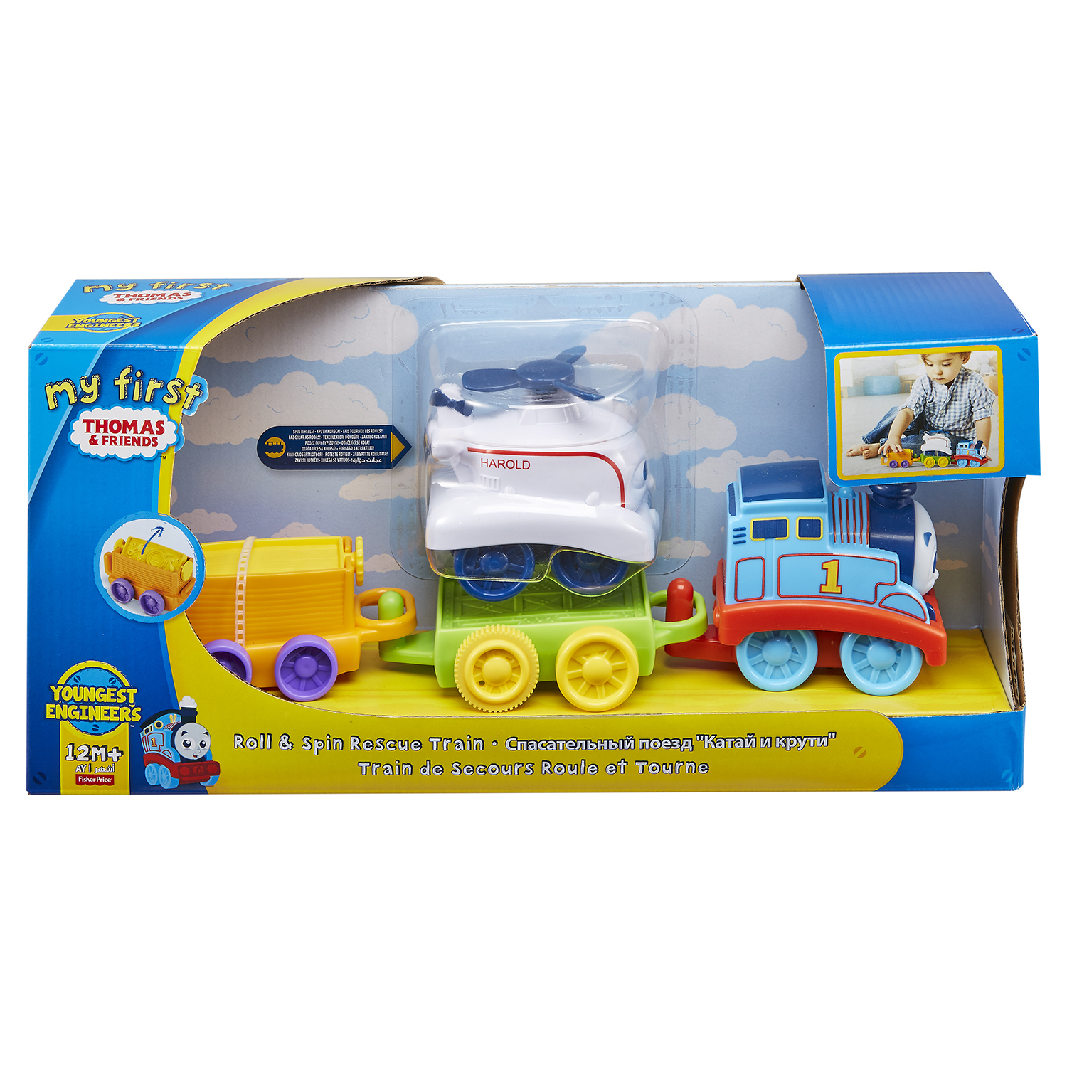 Набор игровой Thomas & Friends Мой первый Томас Томас и Гарольд FKM91  купить по цене 399 ₽ в интернет-магазине Детский мир