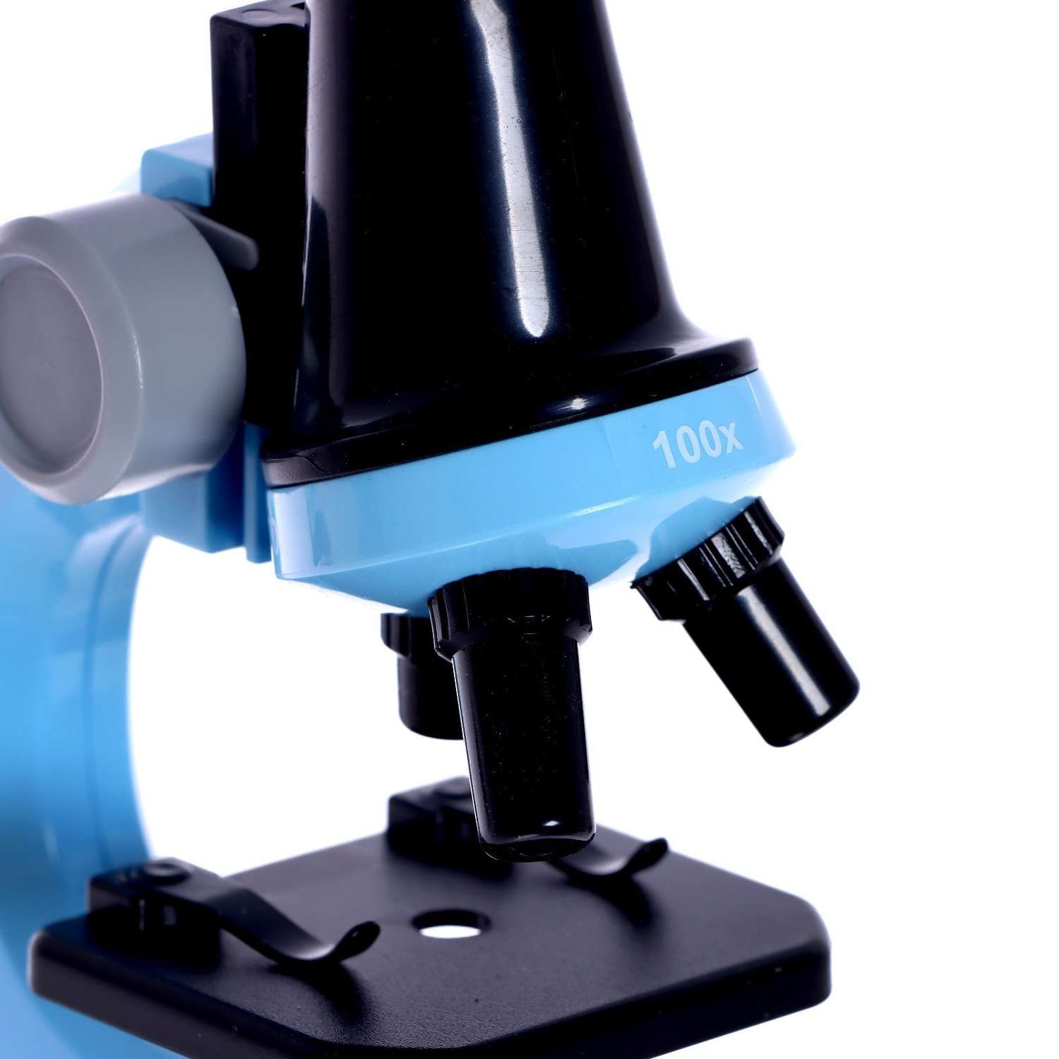 Микроскоп Sima-Land детский «Юный ботаник» кратность х100 х400 х1200 голубой подсветка - фото 7