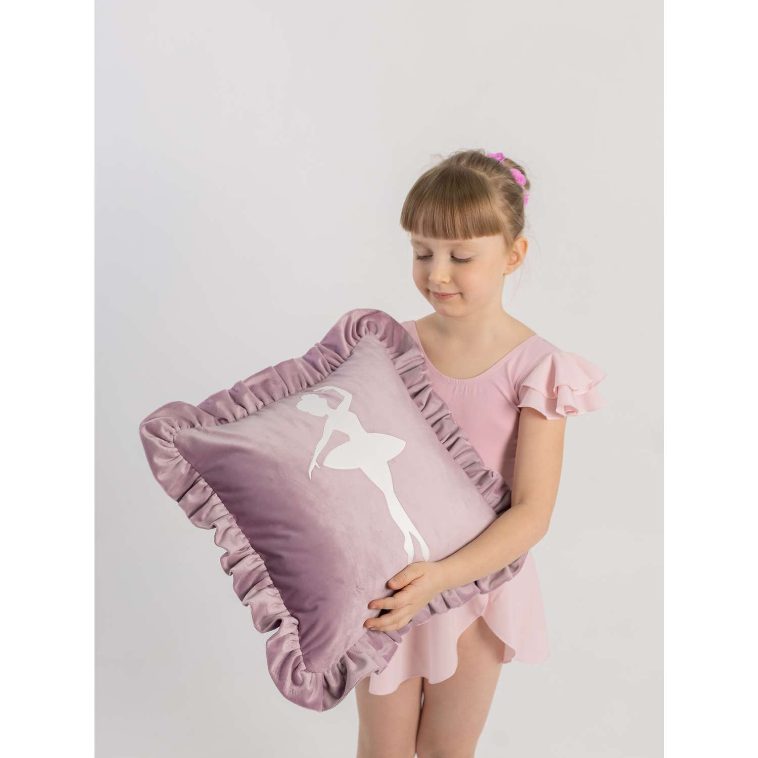 Подушка декоративная детская Мишель Балерина цвет сиреневый - фото 3
