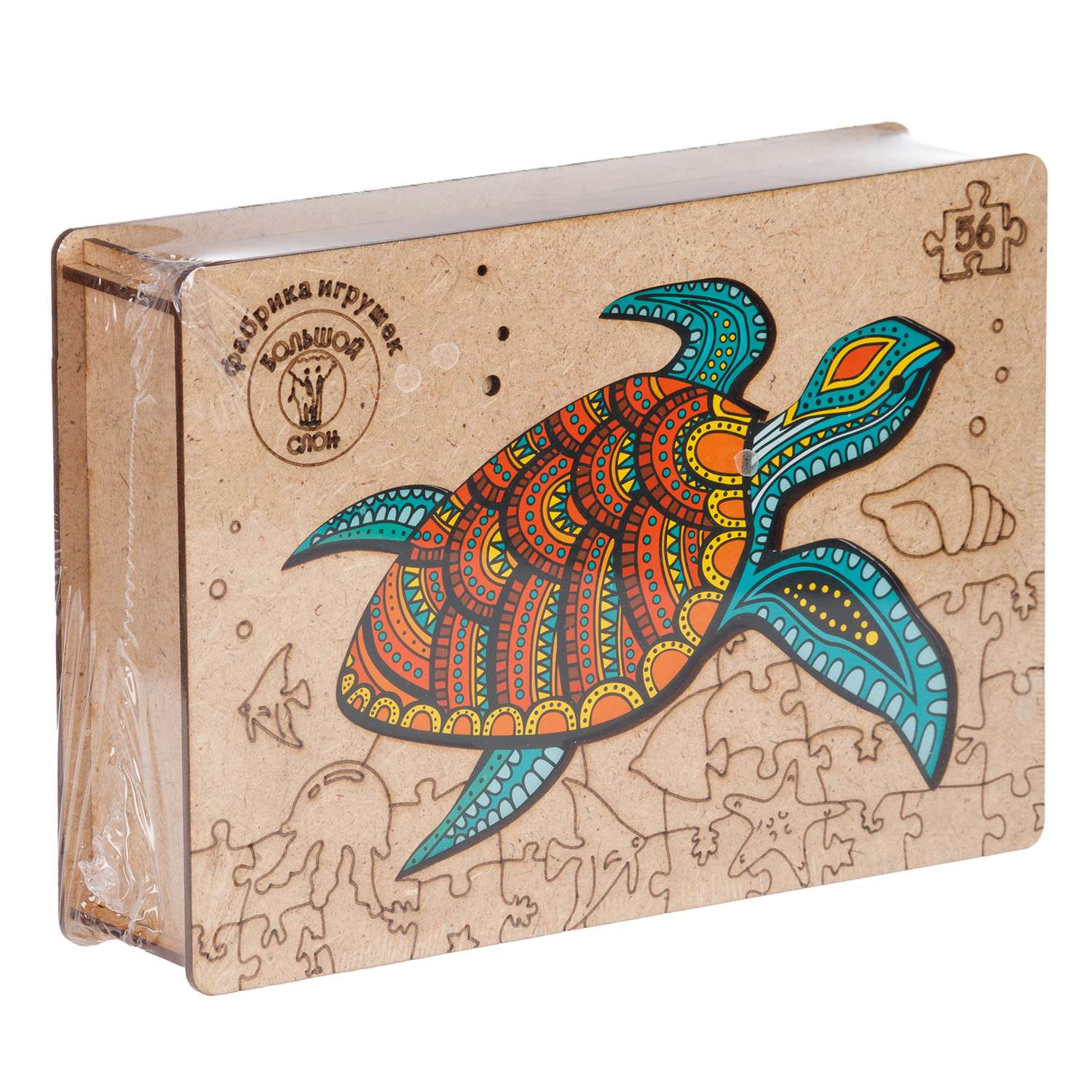 Пазл Большой Слон фигурный Морская черепаха в коробке - фото 2