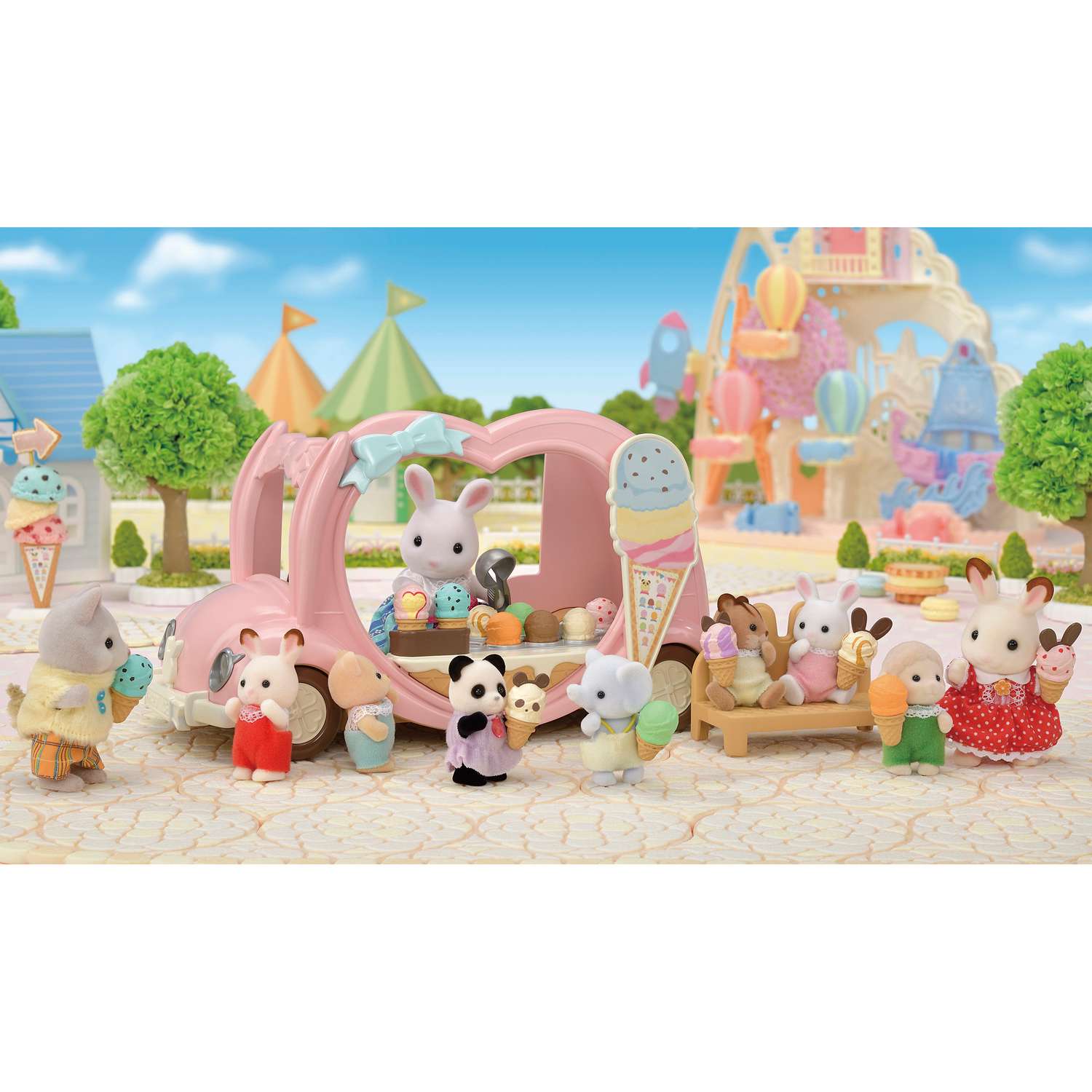 Игровой набор Sylvanian Families Фургончик с мороженым без механизмов 5651 - фото 6