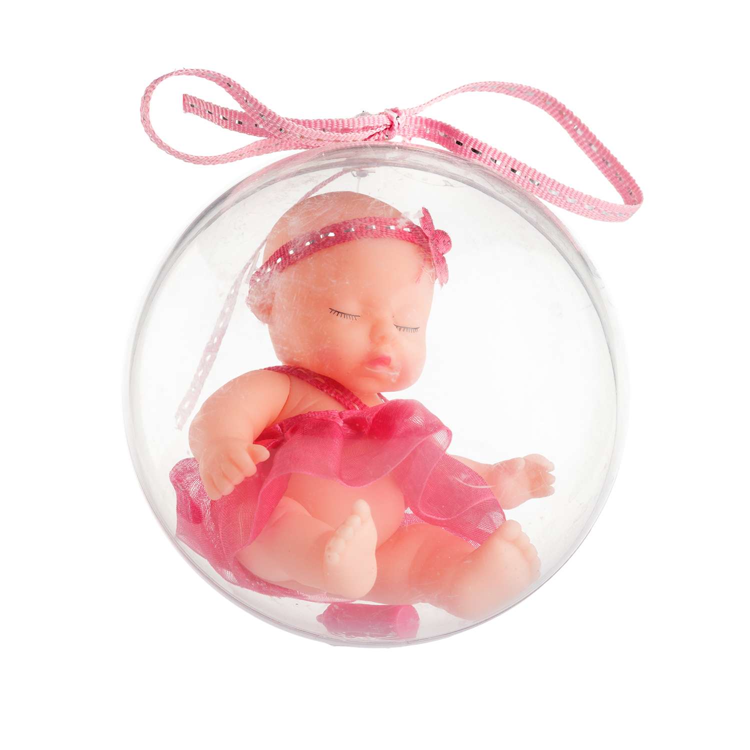 Кукла BABY STYLE Tutu Love в шаре малиновый в шелковом сарафане 8211/малиновый - фото 3