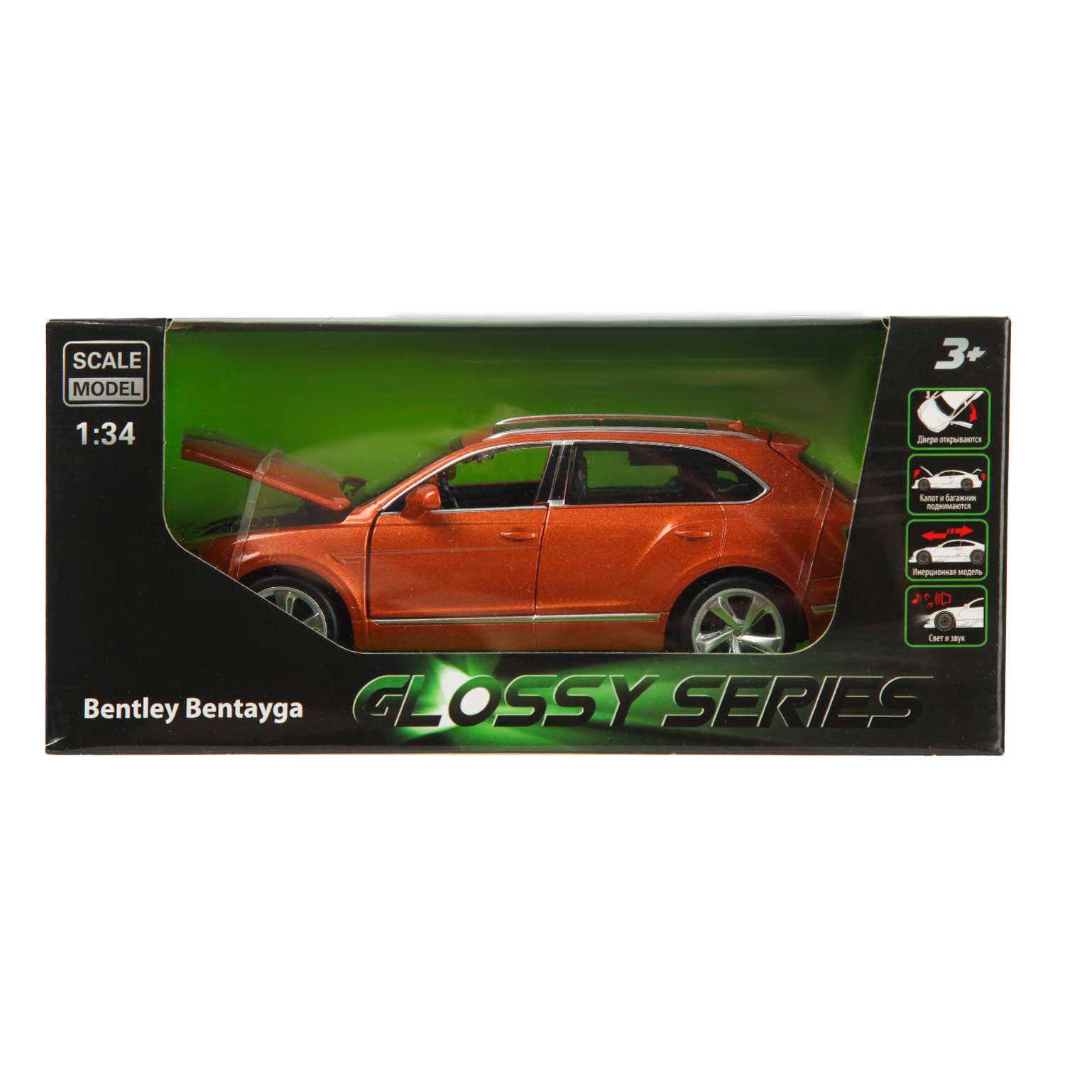 Машинка Mobicaro 1:34 Bentley Bentayga Оранжевая 68369 68369 - фото 8