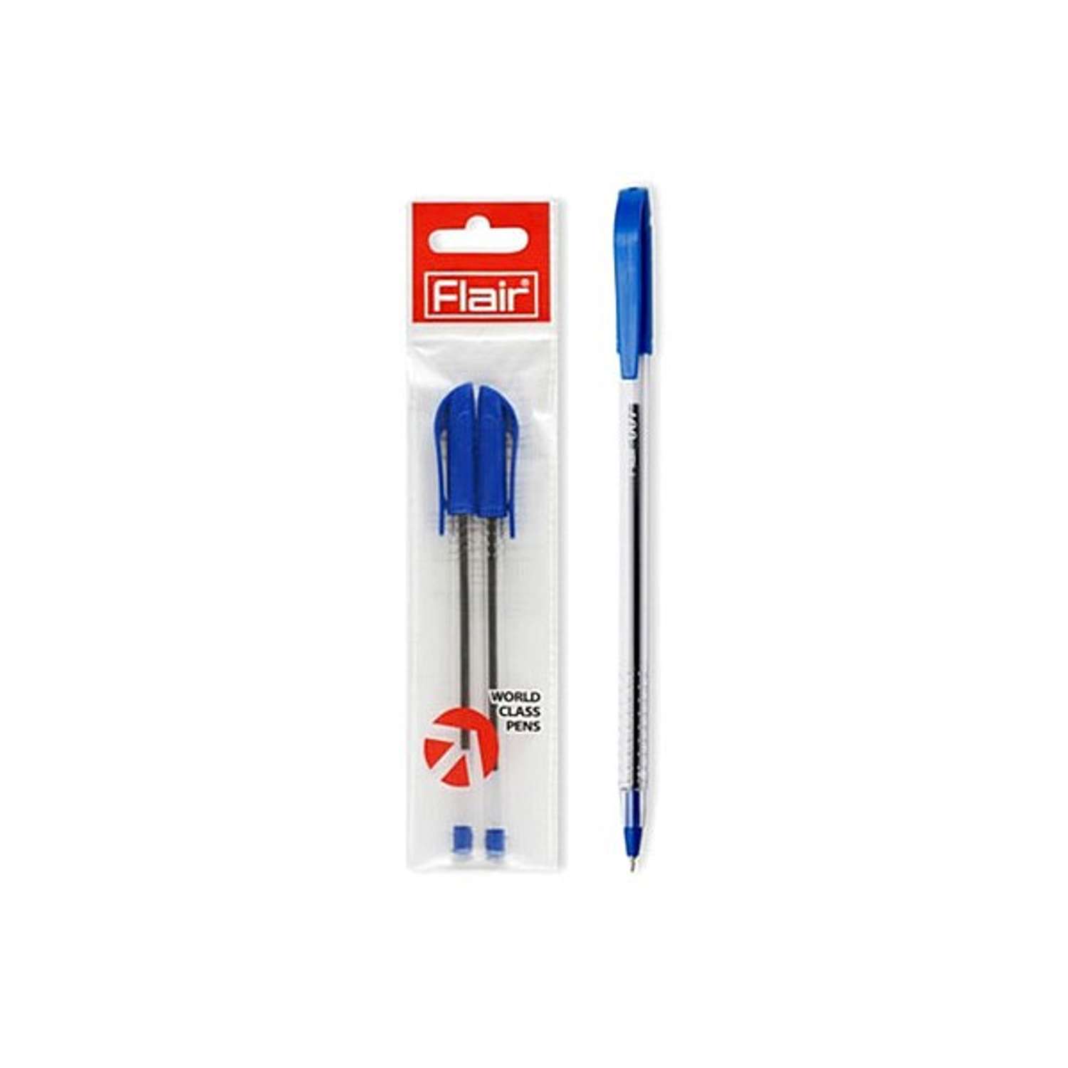 Ручка шариковая 2шт FLAIR 007 синяя - фото 1