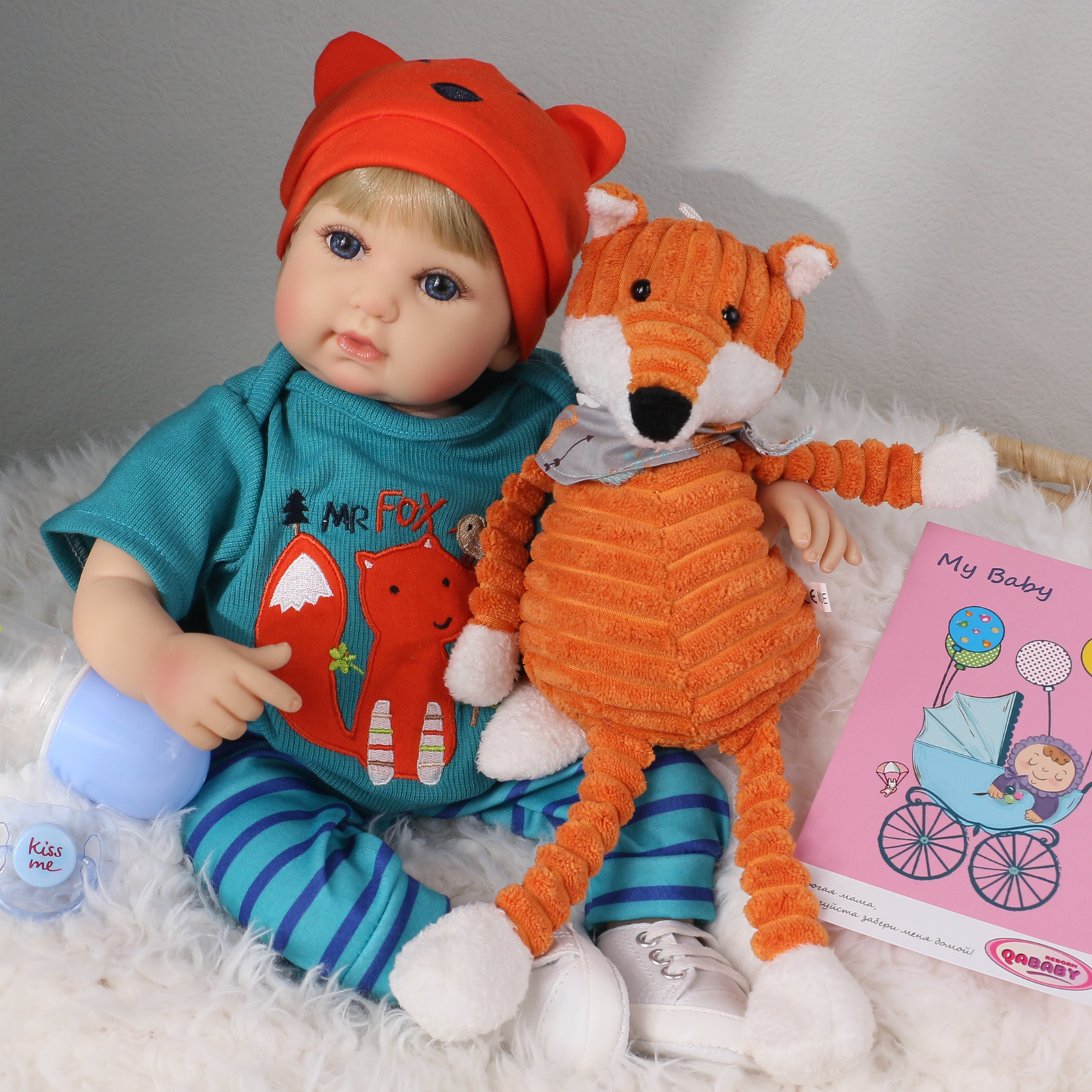 Кукла Реборн QA BABY Мишель мальчик большой пупс набор игрушки для девочки 42 см 45001 - фото 3