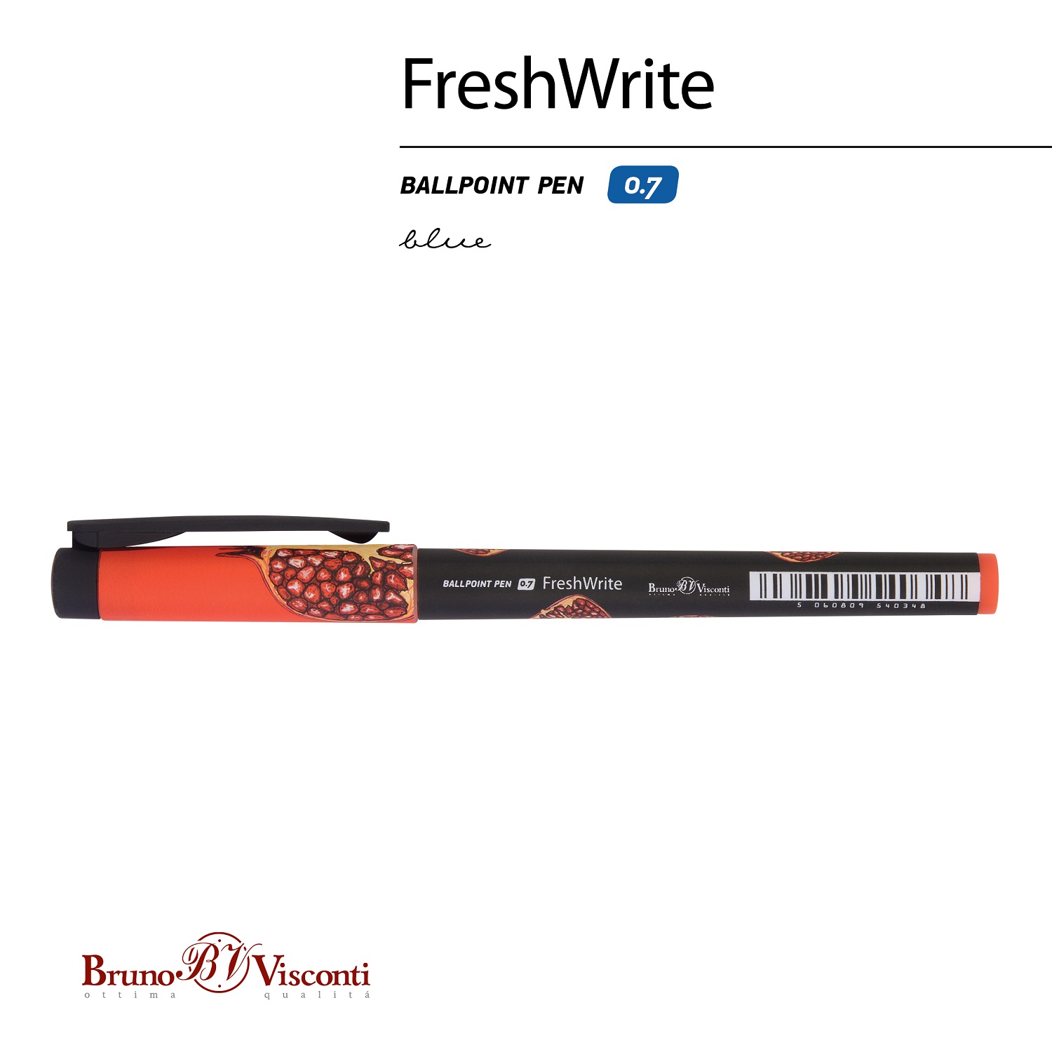 Набор из 4-х шариковых ручек Bruno Visconti FreshWrite Fresh fruity синие - фото 4