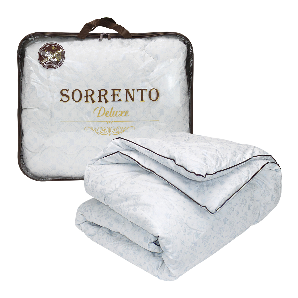 Одеяло SORRENTO DELUXE верблюжья шерсть облегченное тик 200*215 - фото 7