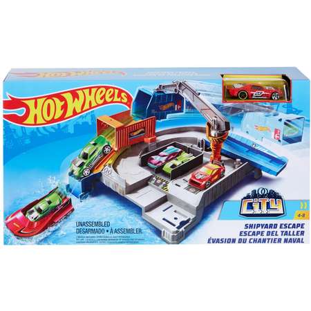 Набор игровой Hot Wheels Сити Побег с судостроительной верфи GGF90