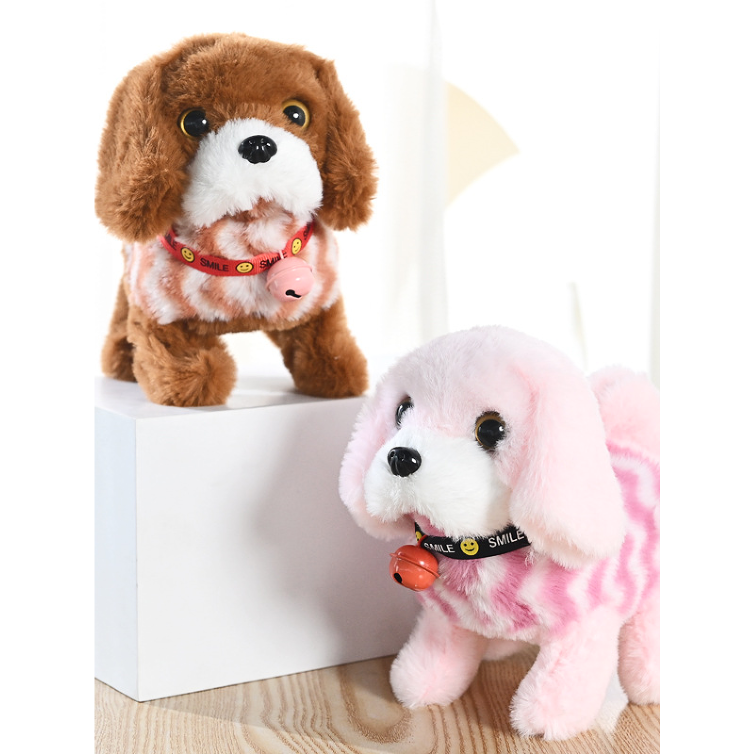 Интерактивная игрушка мягкая FAVORITSTAR DESIGN Собака в коричневой кофте с косточкой - фото 6