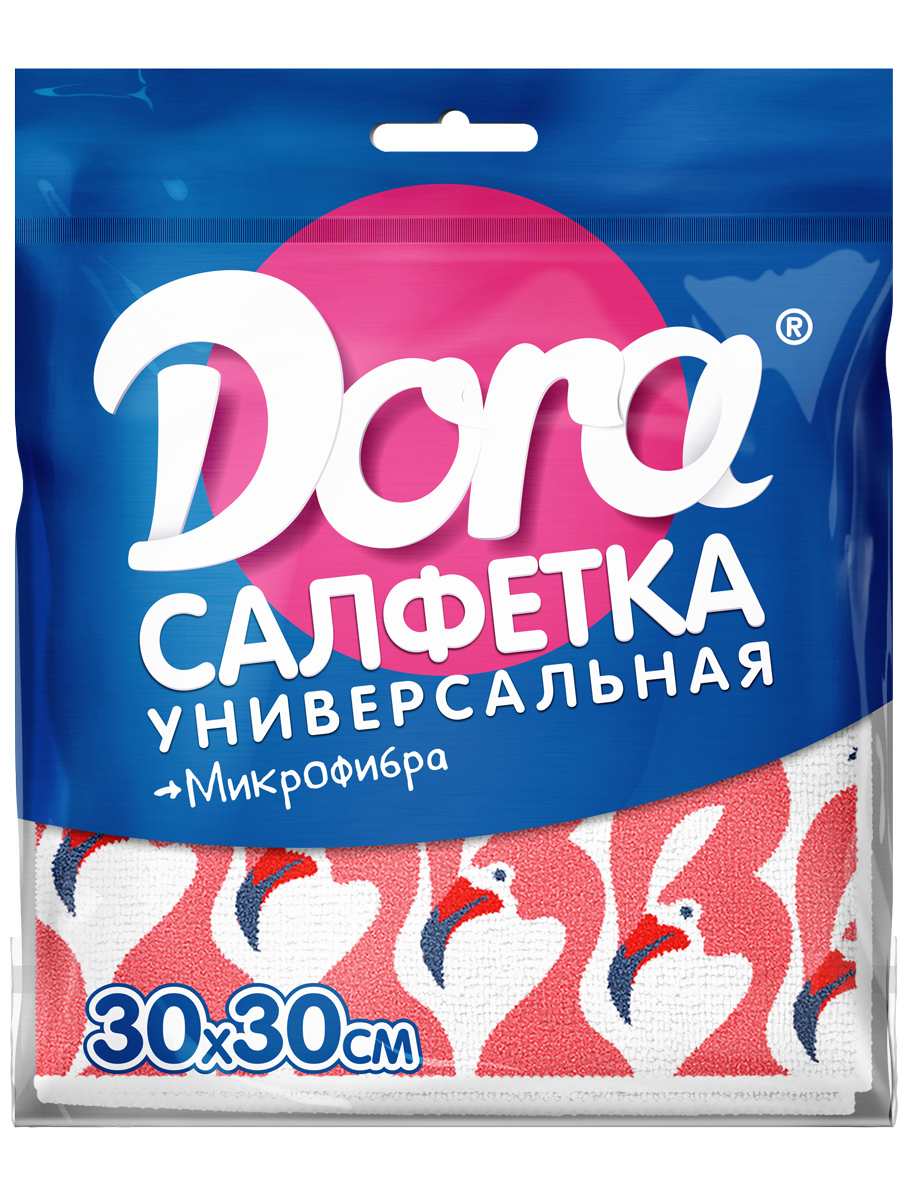 Салфетка из миколфибры DORA универсальная с цветным рисунком 30х30 см  купить по цене 101 ₽ в интернет-магазине Детский мир