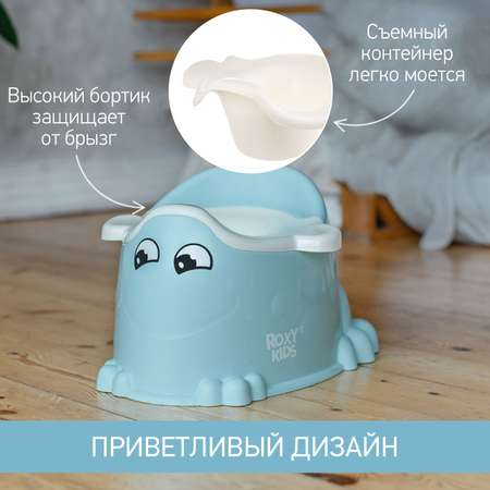 Горшок ROXY-KIDS Froggy цвет небесно-голубой