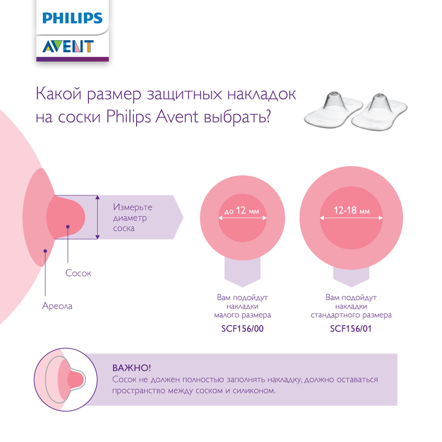 Накладка для кормления Philips Avent на сосок 80170/SCF156/00 - фото 4